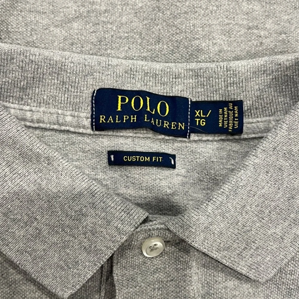 Ralph Lauren Polo Shirt Mens XL Gray Short Sleeve Pony‎ Rugby Outdoors